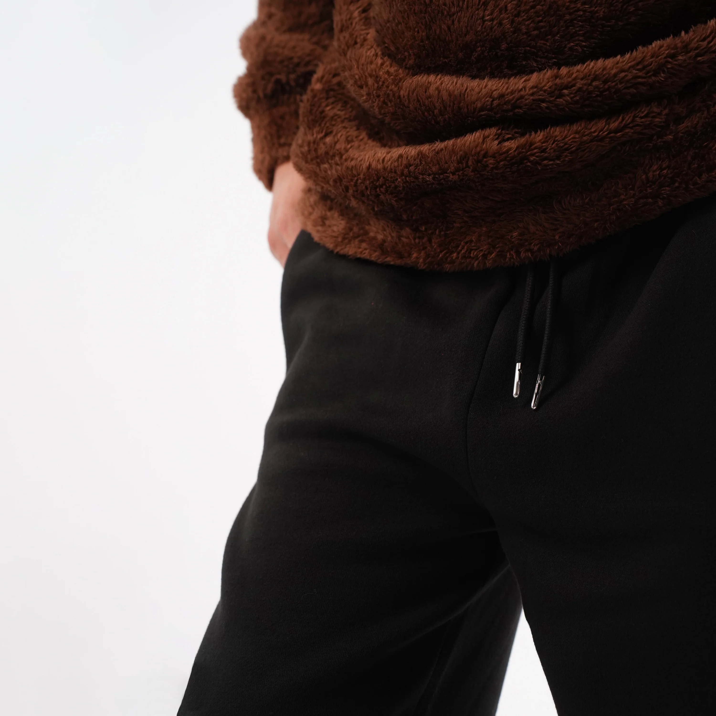 Black Cargo Trousers (Fleece) - Image 9