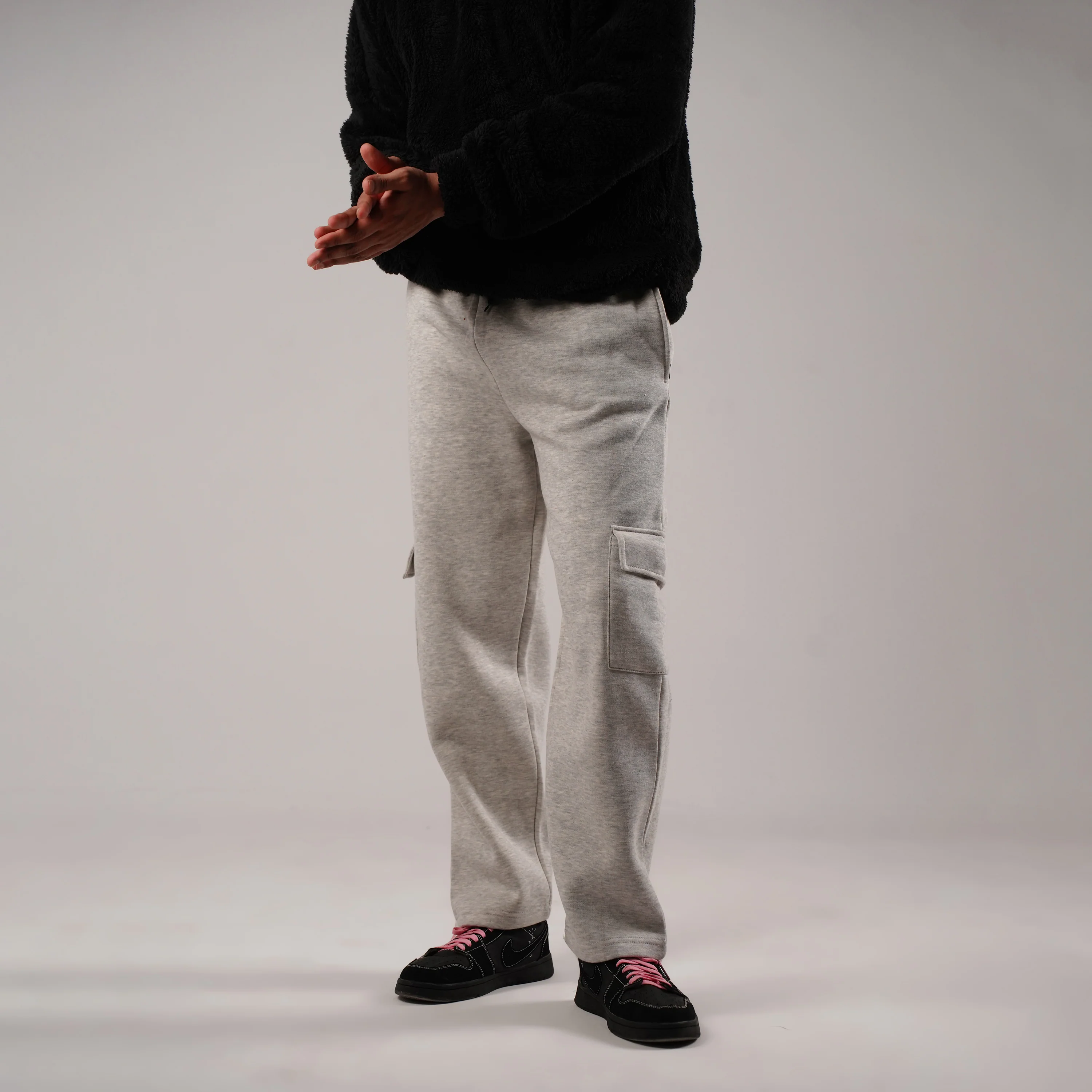 Grey Cargo Trousers (Fleece) - Image 10