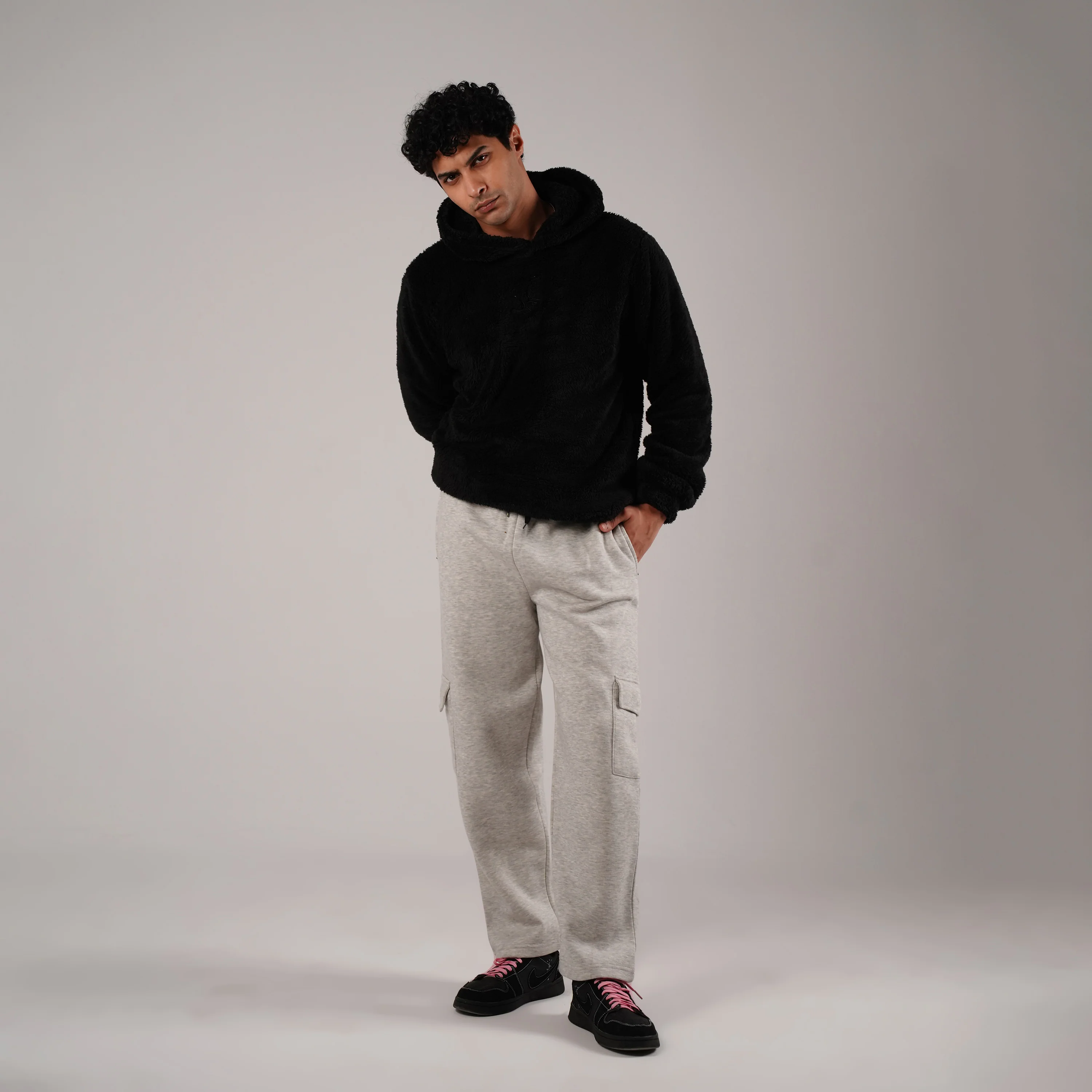 Grey Cargo Trousers (Fleece) - Image 6