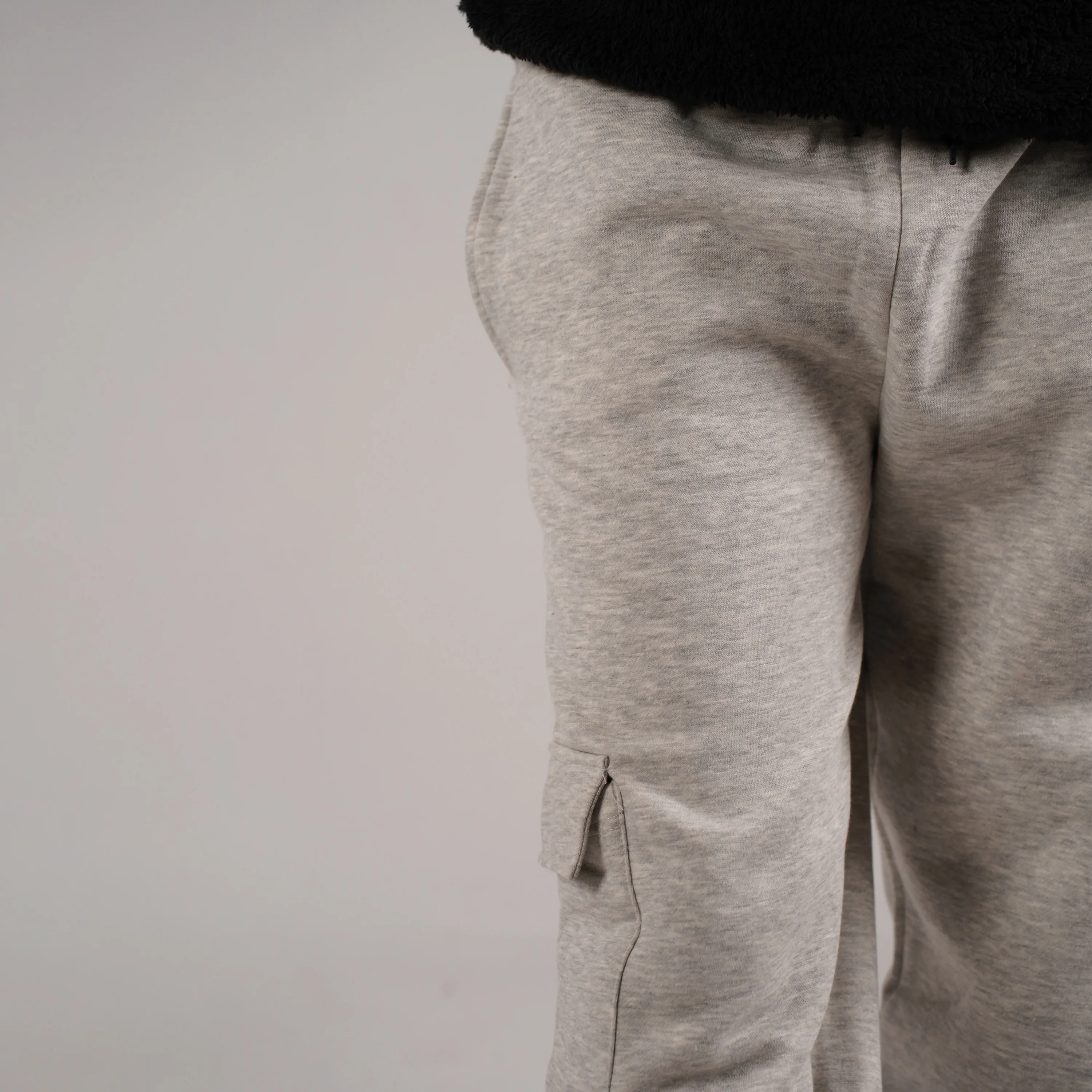 Grey Cargo Trousers (Fleece) - Image 7