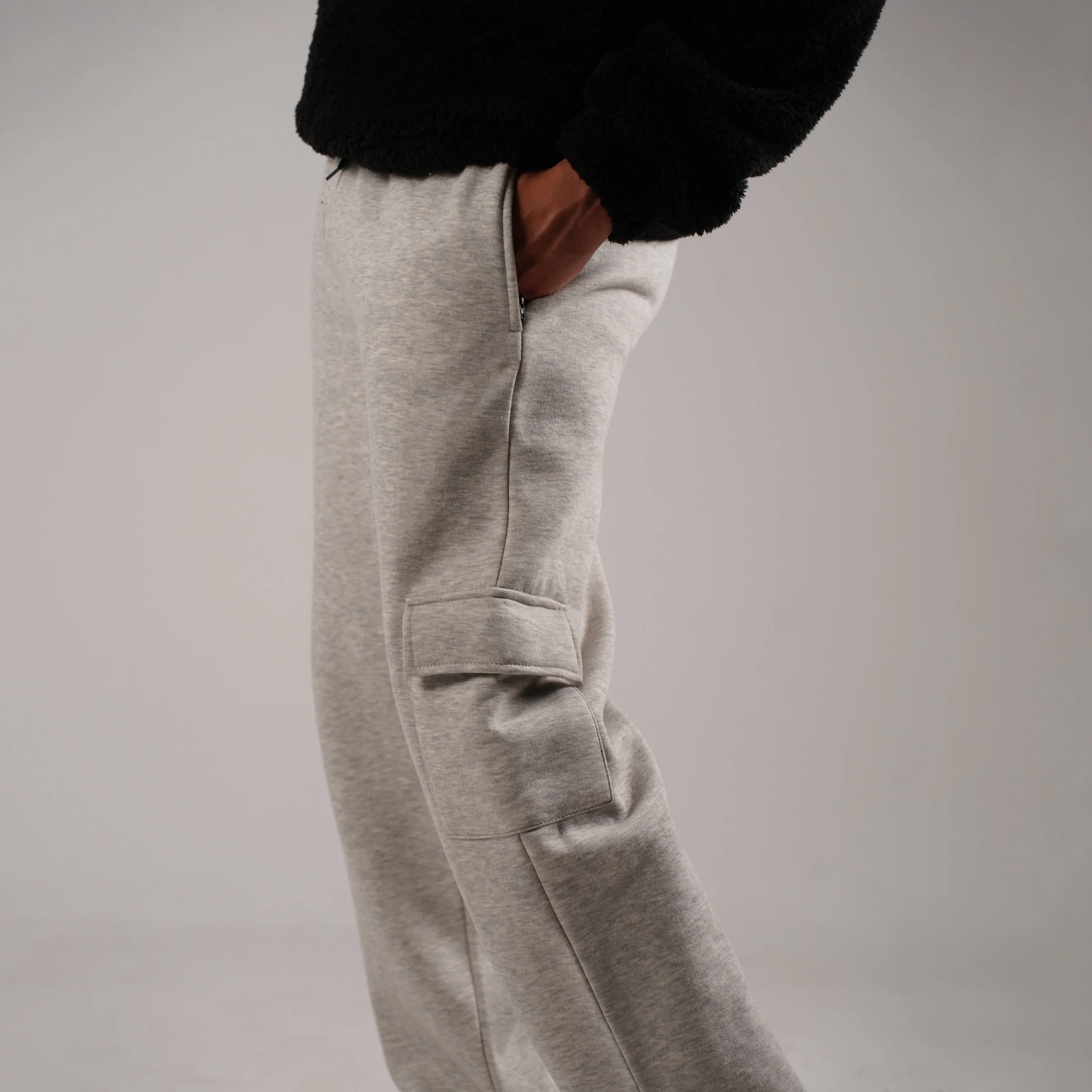 Grey Cargo Trousers (Fleece) - Image 8