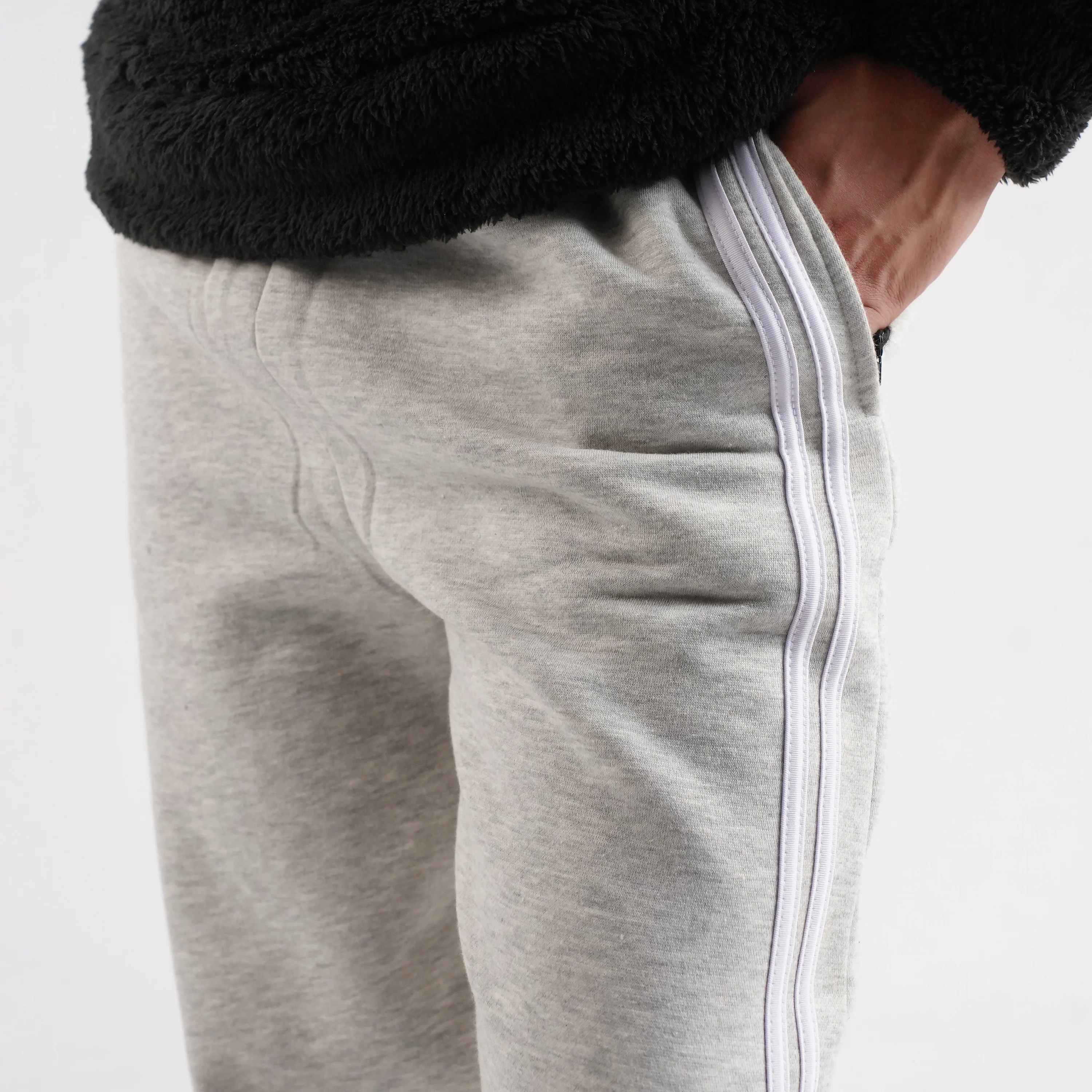 Grey Stripes Trousers (Fleece) - Image 3