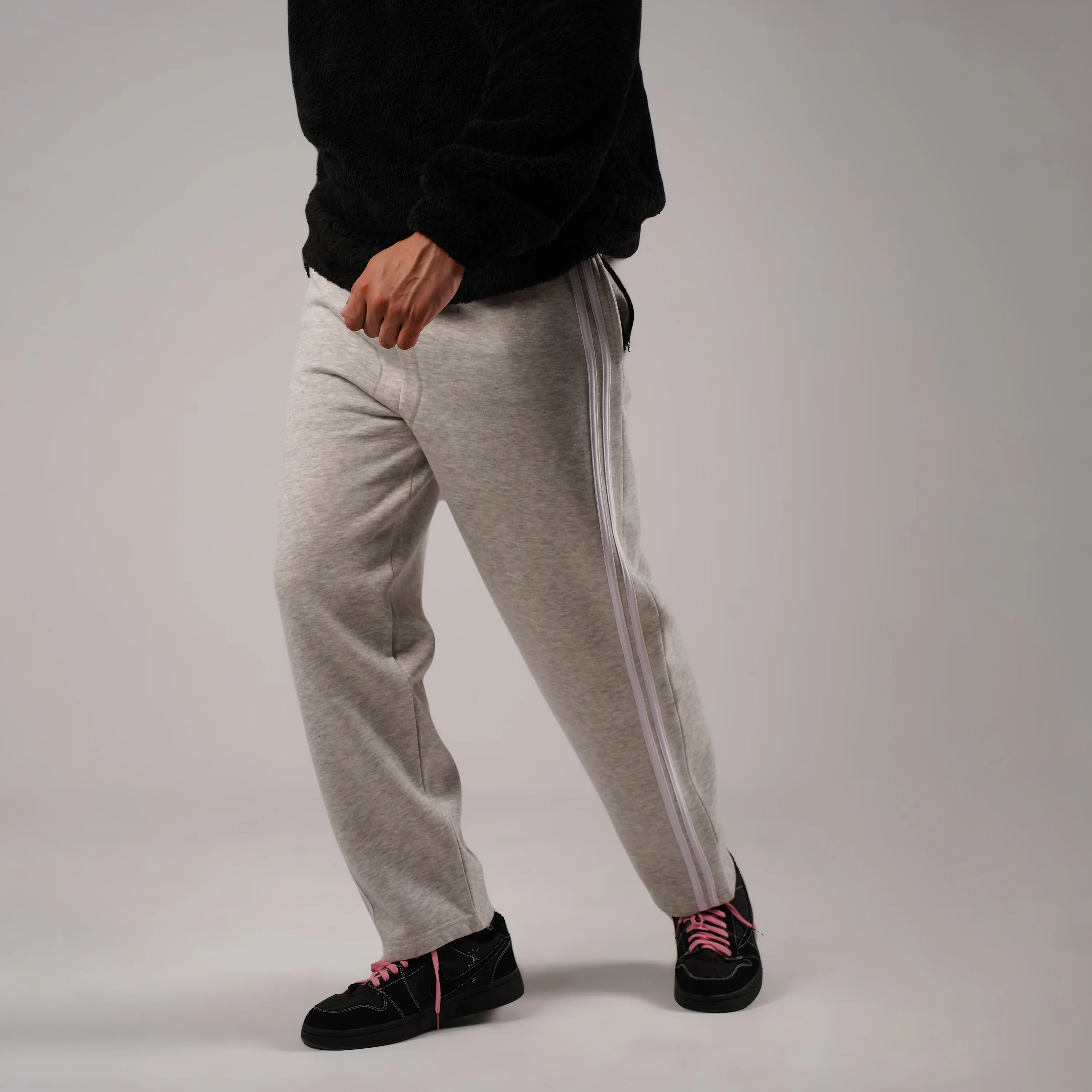 Grey Stripes Trousers (Fleece) - Image 8