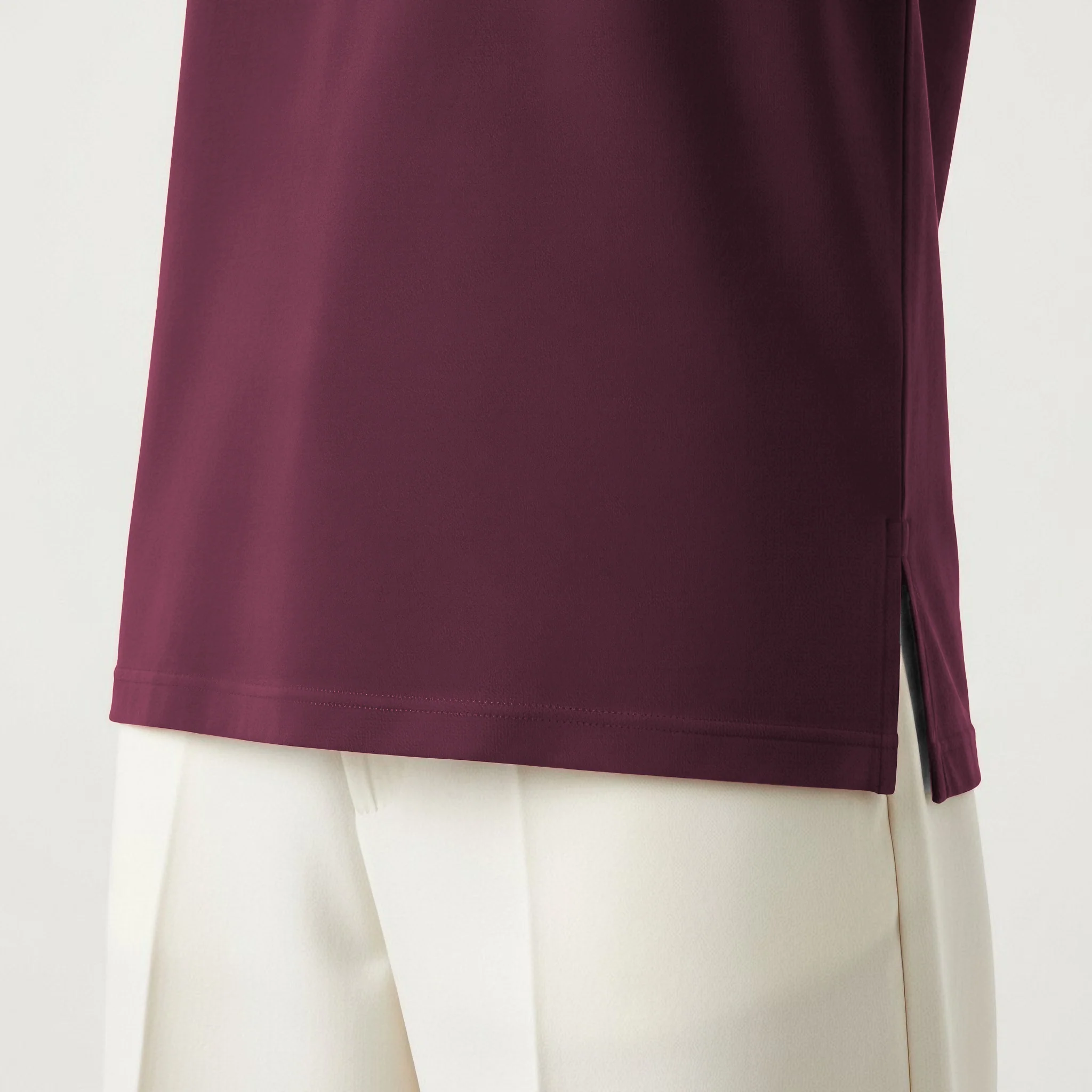 Muted Burgundy Summer Polo - Image 4