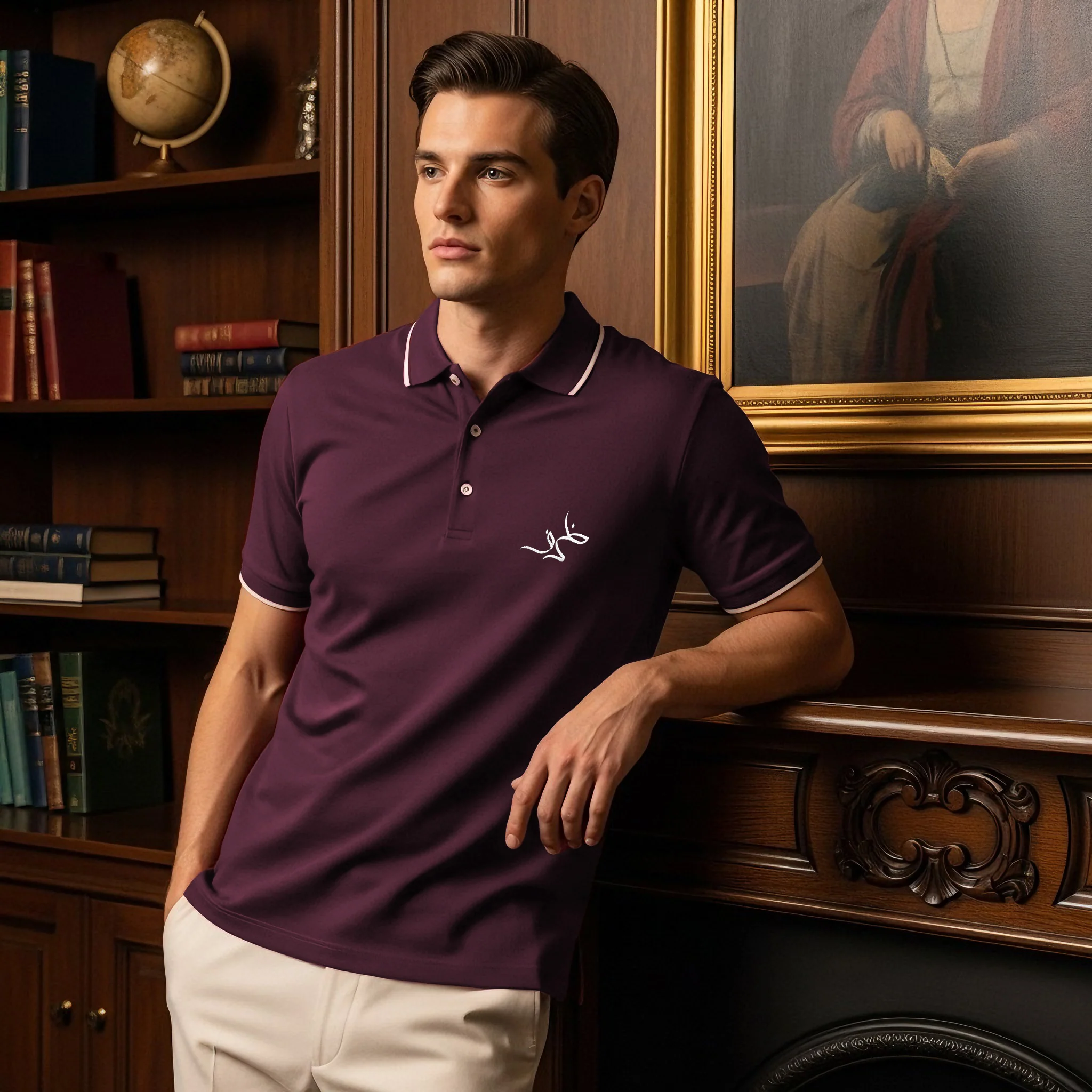 Muted Burgundy Summer Polo - Image 5