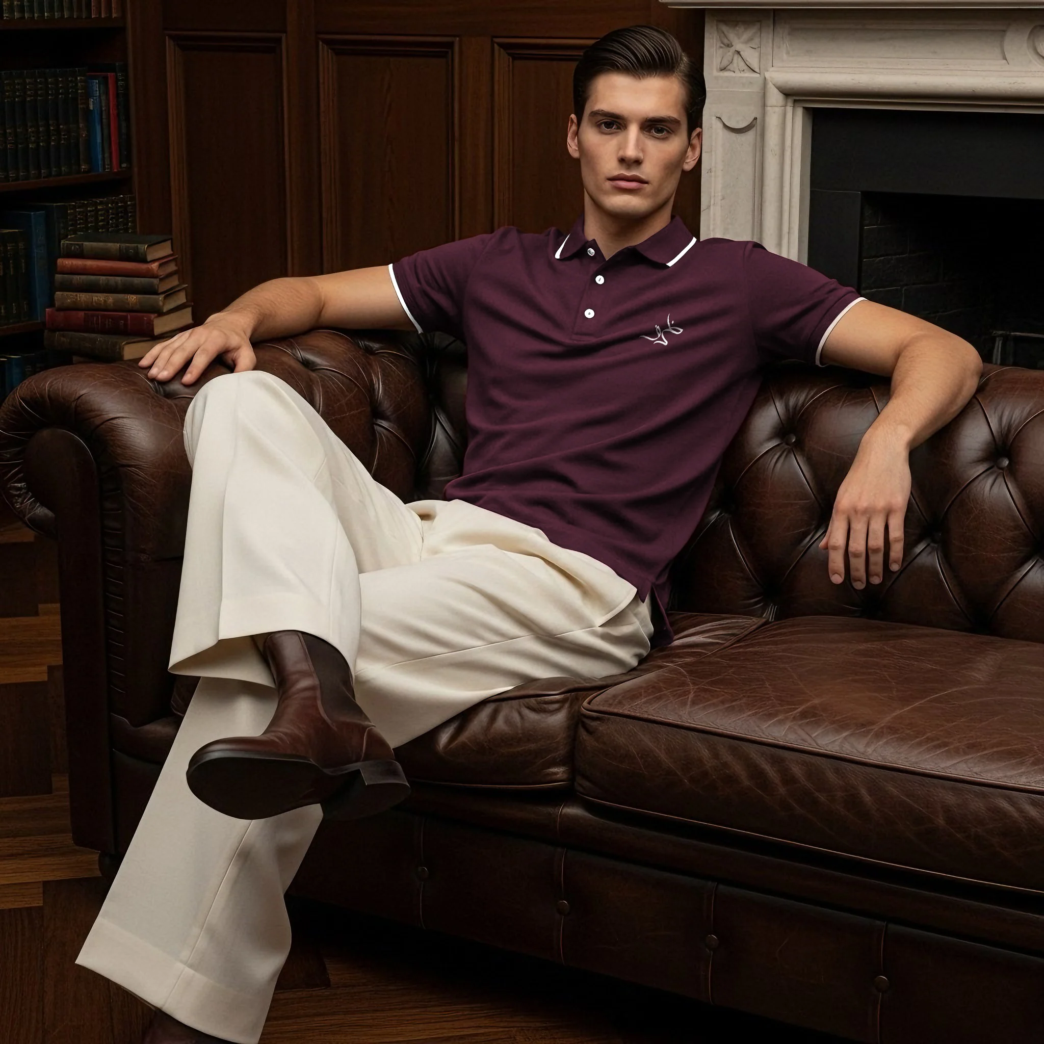 Muted Burgundy Summer Polo - Image 7