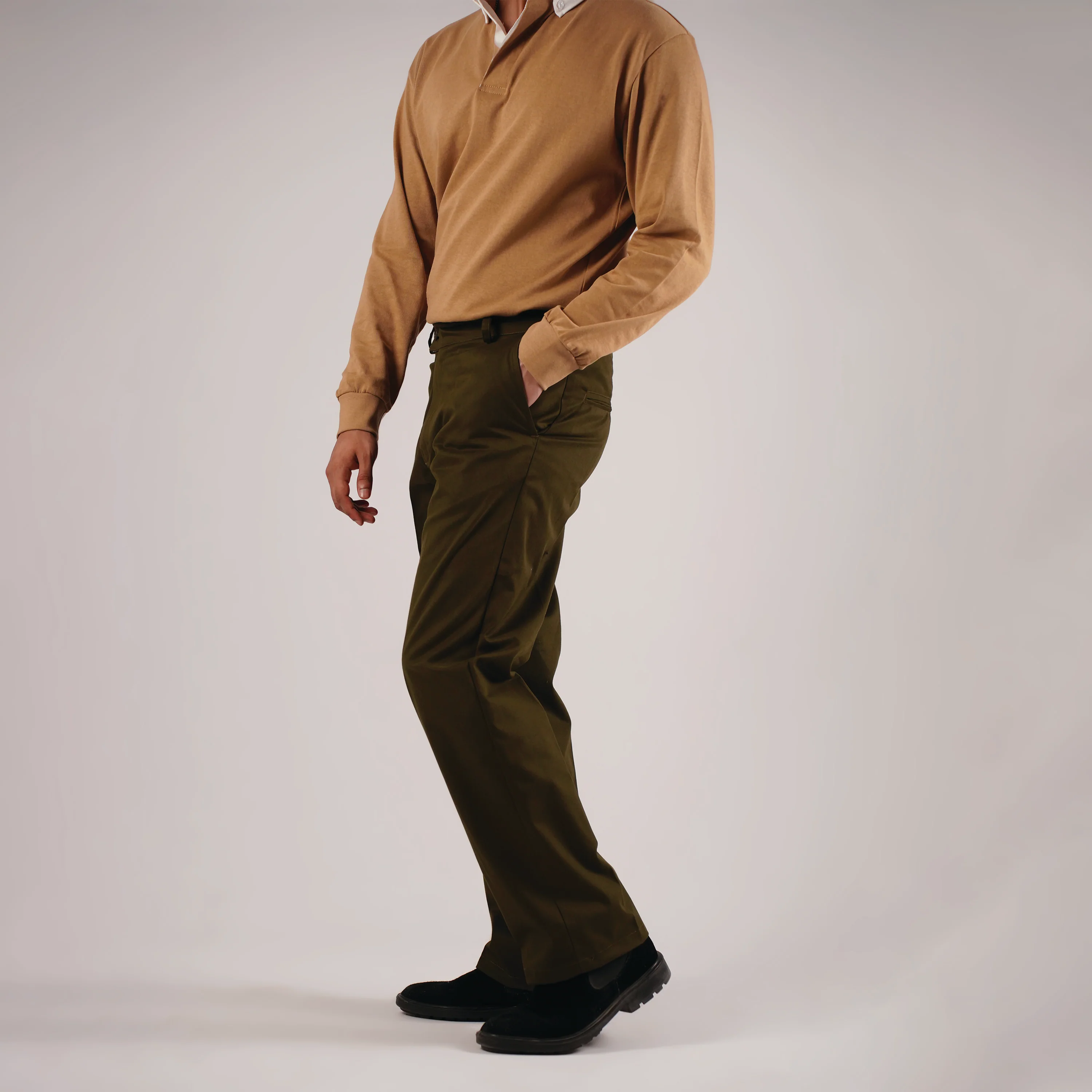 Old Money Olive Green Pants - Image 4