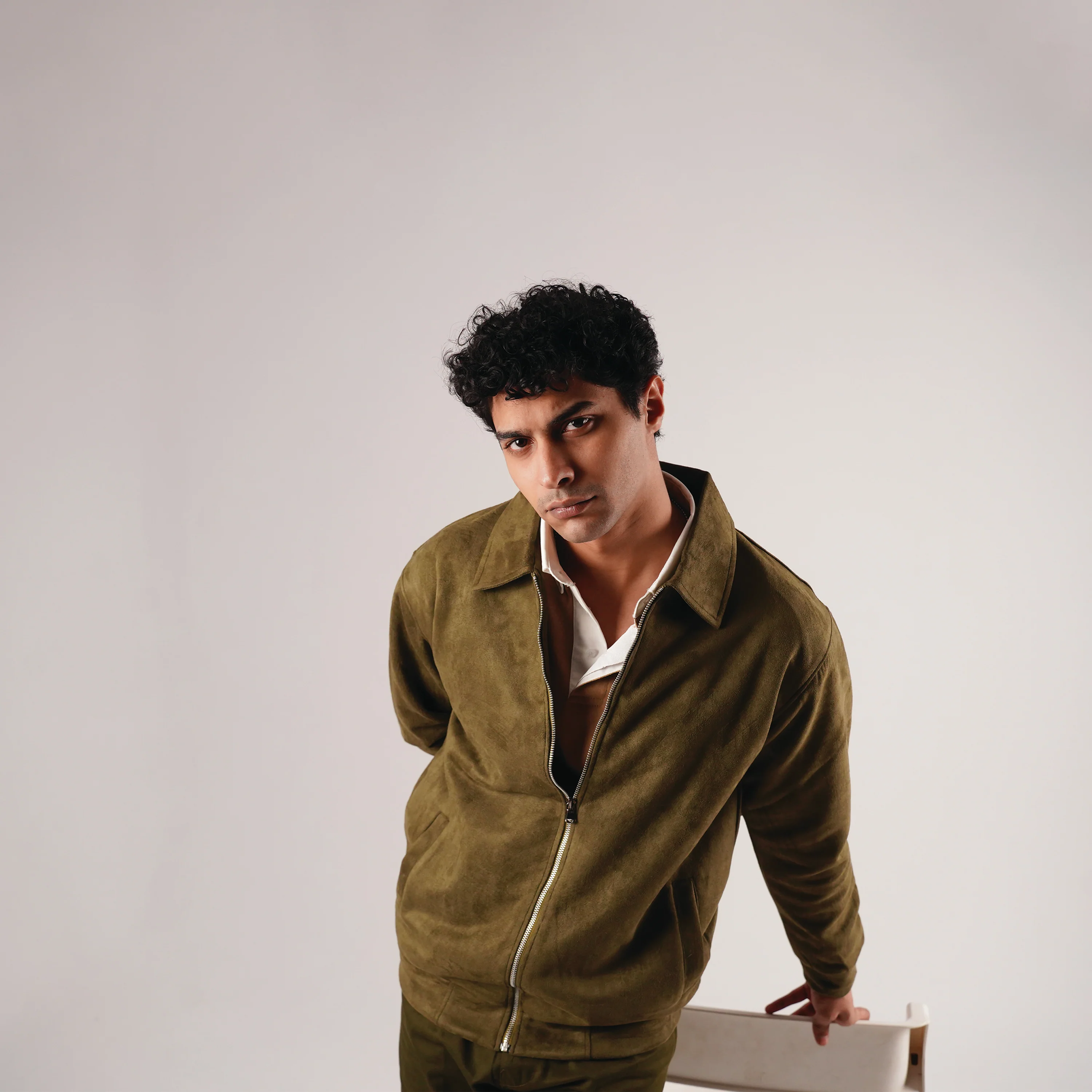 Olive Suede Jacket - Image 5