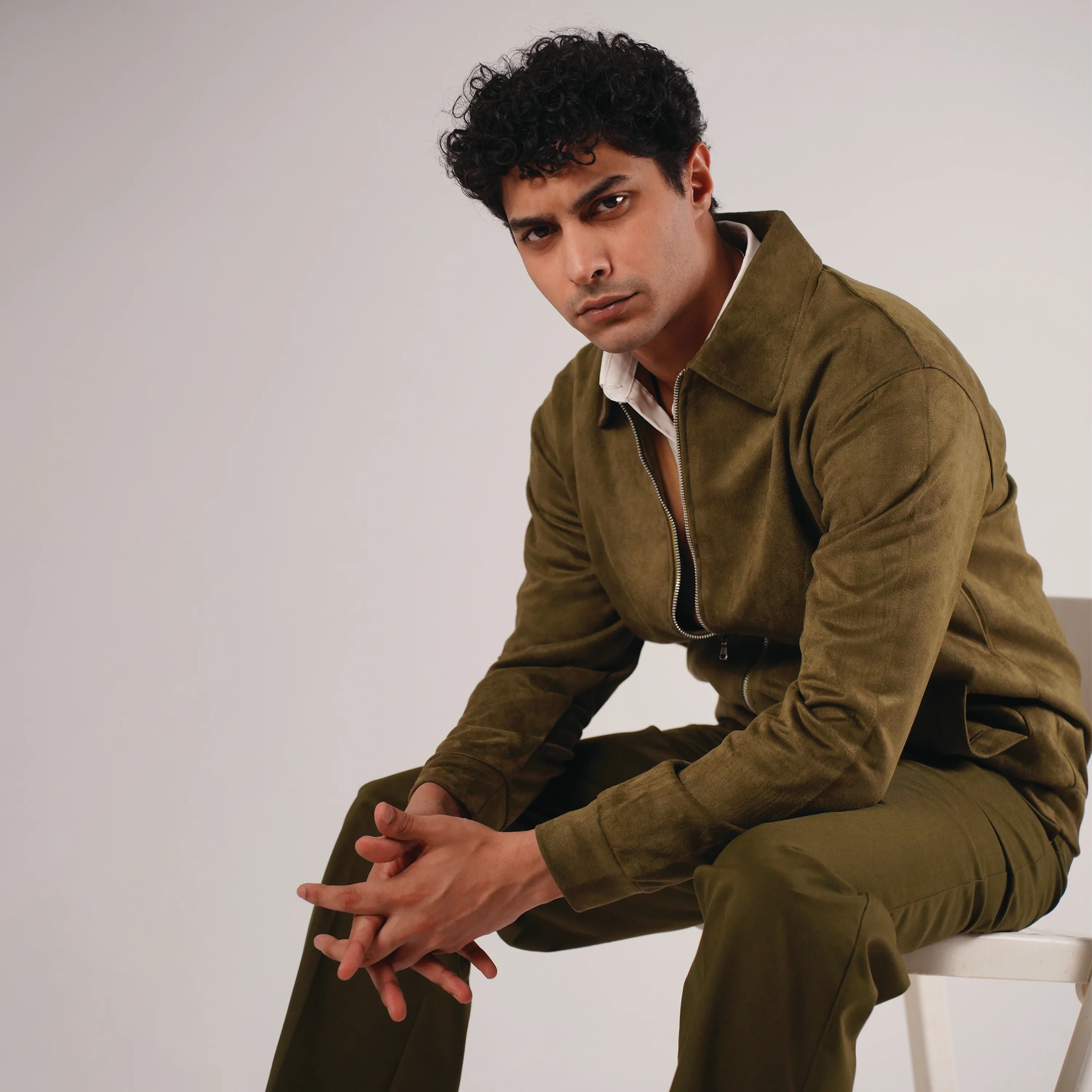 Olive Suede Jacket - Image 6